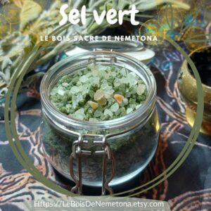 Sel vert - Abondance - Prospérité - Chance - Rituel - Spiritualité - Sel de cérémonie - Sorcellerie